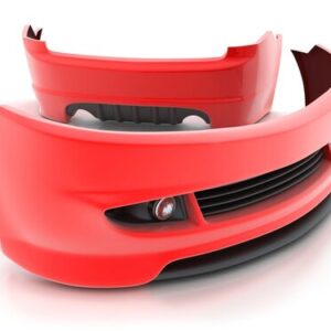 Car Bumper - Plastic, Variable Dimensions, Red | Crash Protection,